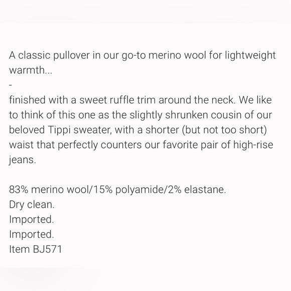 J. Crew Ruffle Neck Merino Wool Blend Sweater - Picture 5 of 10